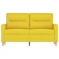 vidaXL 2-Sitzer-Sofa Hellgelb 120 cm Stoff vidaXL 2-Sitzer-Sofa Hellgelb 120 cm Stoff