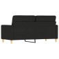 vidaXL 2-Sitzer-Sofa Schwarz 140 cm Stoff vidaXL 2-Sitzer-Sofa Schwarz 140 cm Stoff