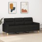 vidaXL 3-Sitzer-Sofa Schwarz 180 cm Stoff vidaXL 3-Sitzer-Sofa Schwarz 180 cm Stoff