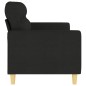 vidaXL 3-Sitzer-Sofa Schwarz 180 cm Stoff vidaXL 3-Sitzer-Sofa Schwarz 180 cm Stoff