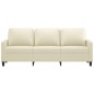 vidaXL 3-Sitzer-Sofa Creme 180 cm Kunstleder vidaXL 3-Sitzer-Sofa Creme 180 cm Kunstleder
