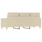 vidaXL 3-Sitzer-Sofa Creme 180 cm Stoff vidaXL 3-Sitzer-Sofa Creme 180 cm Stoff