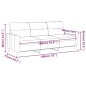 vidaXL 3-Sitzer-Sofa Creme 180 cm Stoff vidaXL 3-Sitzer-Sofa Creme 180 cm Stoff