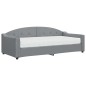 vidaXL Tagesbett mit Matratze Hellgrau 90x200 cm Stoff vidaXL Tagesbett mit Matratze Hellgrau 90x200 cm Stoff