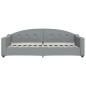 vidaXL Tagesbett mit Matratze Hellgrau 90x200 cm Stoff vidaXL Tagesbett mit Matratze Hellgrau 90x200 cm Stoff
