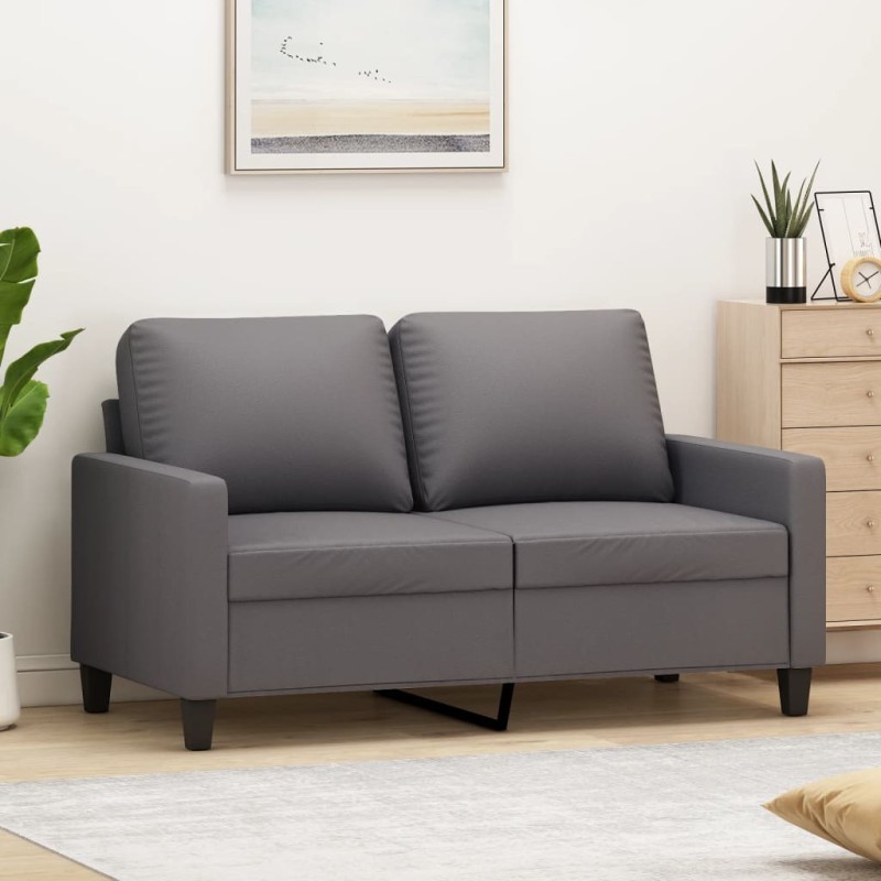 vidaXL 2-Sitzer-Sofa Grau 120 cm Kunstleder vidaXL 2-Sitzer-Sofa Grau 120 cm Kunstleder
