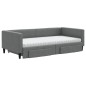 vidaXL Tagesbett Ausziehbar mit Schubladen Dunkelgrau 100x200 cm Stoff vidaXL Tagesbett Ausziehbar mit Schubladen Dunkelgrau 100x200 cm Stoff