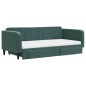 vidaXL Tagesbett Ausziehbar mit Schubladen Dunkelgrün 100x200 cm Samt vidaXL Tagesbett Ausziehbar mit Schubladen Dunkelgrün 100x200 cm Samt