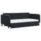 vidaXL Tagesbett Ausziehbar mit Schubladen Schwarz 100x200 cm Samt vidaXL Tagesbett Ausziehbar mit Schubladen Schwarz 100x200 cm Samt