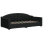 vidaXL Tagesbett Ausziehbar mit Schubladen Schwarz 90x190 cm Stoff vidaXL Tagesbett Ausziehbar mit Schubladen Schwarz 90x190 cm Stoff