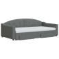 vidaXL Tagesbett Ausziehbar mit Schubladen Dunkelgrau 100x200 cm Stoff vidaXL Tagesbett Ausziehbar mit Schubladen Dunkelgrau 100x200 cm Stoff