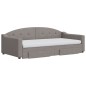 vidaXL Tagesbett Ausziehbar mit Schubladen Taupe 100x200 cm Stoff vidaXL Tagesbett Ausziehbar mit Schubladen Taupe 100x200 cm Stoff