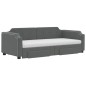 vidaXL Tagesbett Ausziehbar mit Schubladen Dunkelgrau 100x200 cm Stoff vidaXL Tagesbett Ausziehbar mit Schubladen Dunkelgrau 100x200 cm Stoff
