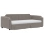 vidaXL Tagesbett Ausziehbar mit Schubladen Taupe 100x200 cm Stoff vidaXL Tagesbett Ausziehbar mit Schubladen Taupe 100x200 cm Stoff