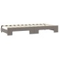 vidaXL Tagesbett Ausziehbar mit Schubladen Taupe 100x200 cm Stoff vidaXL Tagesbett Ausziehbar mit Schubladen Taupe 100x200 cm Stoff