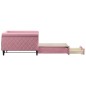 vidaXL Tagesbett Ausziehbar mit Schubladen Rosa 100x200 cm Samt vidaXL Tagesbett Ausziehbar mit Schubladen Rosa 100x200 cm Samt