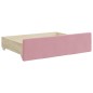 vidaXL Tagesbett Ausziehbar mit Schubladen Rosa 100x200 cm Samt vidaXL Tagesbett Ausziehbar mit Schubladen Rosa 100x200 cm Samt