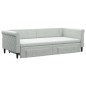 vidaXL Tagesbett Ausziehbar mit Schubladen Hellgrau 90x200 cm Samt vidaXL Tagesbett Ausziehbar mit Schubladen Hellgrau 90x200 cm Samt