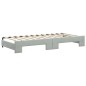 vidaXL Tagesbett Ausziehbar mit Schubladen Hellgrau 90x200 cm Samt vidaXL Tagesbett Ausziehbar mit Schubladen Hellgrau 90x200 cm Samt