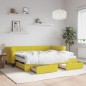 vidaXL Tagesbett Ausziehbar mit Schubladen Gelb 90x200 cm Samt vidaXL Tagesbett Ausziehbar mit Schubladen Gelb 90x200 cm Samt