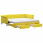 vidaXL Tagesbett Ausziehbar mit Schubladen Gelb 90x200 cm Samt vidaXL Tagesbett Ausziehbar mit Schubladen Gelb 90x200 cm Samt
