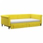 vidaXL Tagesbett Ausziehbar mit Schubladen Gelb 100x200 cm Samt vidaXL Tagesbett Ausziehbar mit Schubladen Gelb 100x200 cm Samt