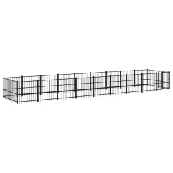 vidaXL Outdoor-Hundezwinger Stahl 16,89 m²