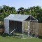 vidaXL Outdoor-Hundezwinger mit Dach Silbern 2x6x2,5m Verzinkter Stahl vidaXL Outdoor-Hundezwinger mit Dach Silbern 2x6x2,5m Verzinkter Stahl