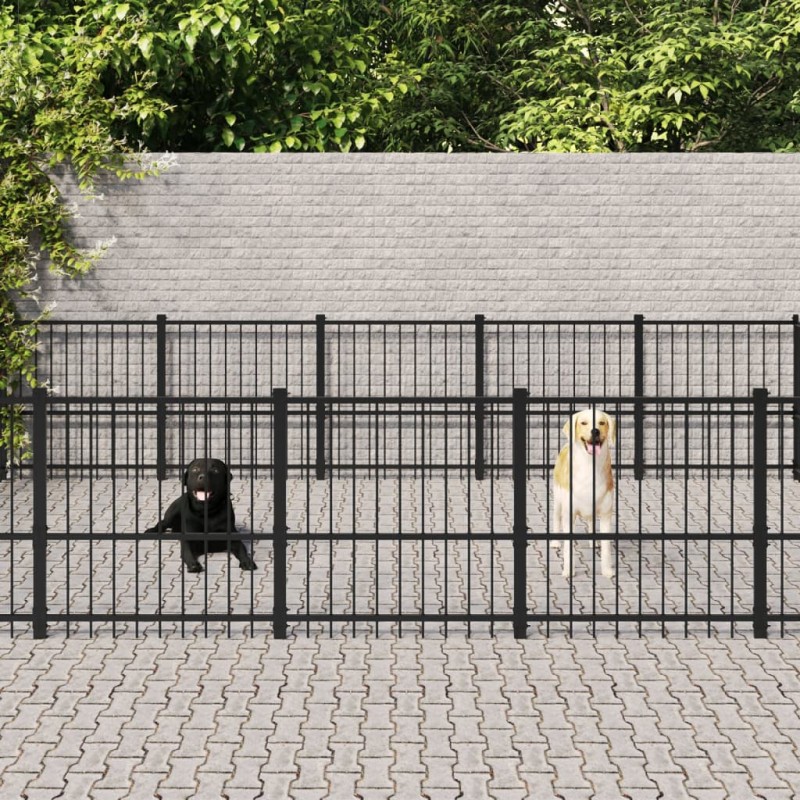 vidaXL Outdoor-Hundezwinger Stahl 30,11 m² vidaXL Outdoor-Hundezwinger Stahl 30,11 m²