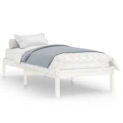 vidaXL Massivholzbett Weiß 75x190 cm