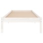 vidaXL Massivholzbett Weiß 75x190 cm vidaXL Massivholzbett Weiß 75x190 cm