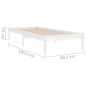 vidaXL Massivholzbett Weiß 75x190 cm vidaXL Massivholzbett Weiß 75x190 cm