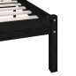 vidaXL Massivholzbett Schwarz 75x190 cm vidaXL Massivholzbett Schwarz 75x190 cm