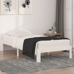 vidaXL Massivholzbett Weiß 90x190 cm