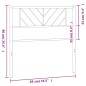 vidaXL Kopfteil Metall Weiß 80 cm
