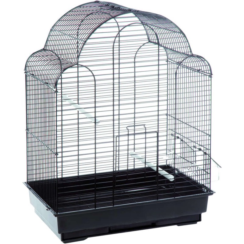 FLAMINGO Vogelkäfig Bali Schwarz 46x30,5x58 cm FLAMINGO Vogelkäfig Bali Schwarz 46x30,5x58 cm