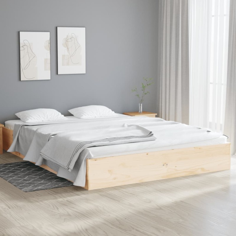 vidaXL Massivholzbett 140x190 cm vidaXL Massivholzbett 140x190 cm