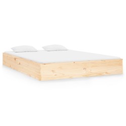 vidaXL Massivholzbett 140x190 cm