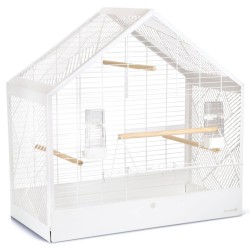 Beeztees Vogelkäfig Weiß 71x35x70 cm Metall