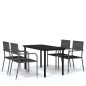 vidaXL 5-tlg. Garten-Essgruppe Grau vidaXL 5-tlg. Garten-Essgruppe Grau