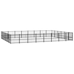 vidaXL Outdoor-Hundezwinger Stahl 45,16 m²