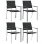 vidaXL Gartenstühle 4 Stk. Schwarz 54x62,5x89 cm Poly Rattan vidaXL Gartenstühle 4 Stk. Schwarz 54x62,5x89 cm Poly Rattan