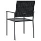 vidaXL Gartenstühle 4 Stk. Schwarz 54x62,5x89 cm Poly Rattan vidaXL Gartenstühle 4 Stk. Schwarz 54x62,5x89 cm Poly Rattan