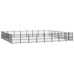 vidaXL Outdoor-Hundezwinger Stahl 52,69 m²