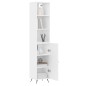 vidaXL Highboard Weiß 34,5x34x180 cm Holzwerkstoff vidaXL Highboard Weiß 34,5x34x180 cm Holzwerkstoff