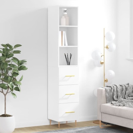 vidaXL Highboard Weiß 34,5x34x180 cm Holzwerkstoff