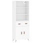 vidaXL Highboard Weiß 69,5x34x180 cm Holzwerkstoff vidaXL Highboard Weiß 69,5x34x180 cm Holzwerkstoff