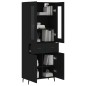 vidaXL Highboard Schwarz 69,5x34x180 cm Holzwerkstoff vidaXL Highboard Schwarz 69,5x34x180 cm Holzwerkstoff