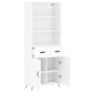 vidaXL Highboard Weiß 69,5x34x180 cm Holzwerkstoff vidaXL Highboard Weiß 69,5x34x180 cm Holzwerkstoff