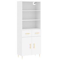 vidaXL Highboard Weiß 69,5x34x180 cm Holzwerkstoff